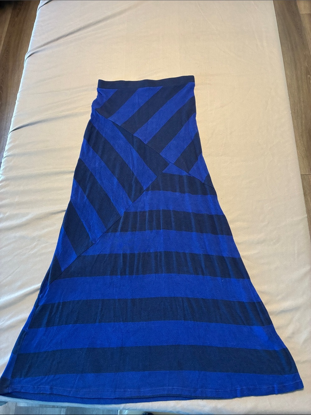 maitai Blue & Navy Striped Maxi Skirt